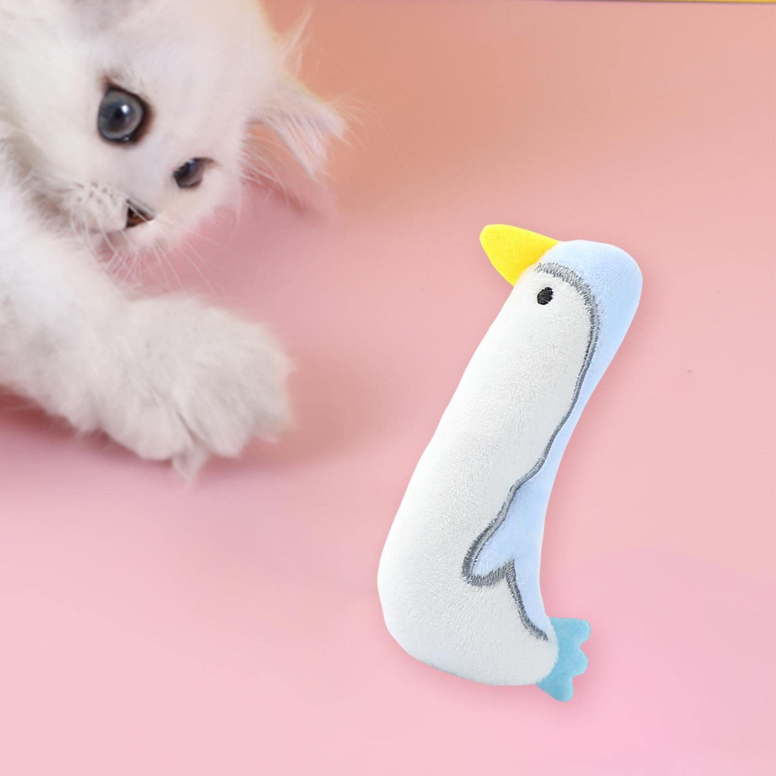 Ujeavette 2Pcs Cat Catnip Toys Gift Kitten Interactive Plush Toy Chewing Toys