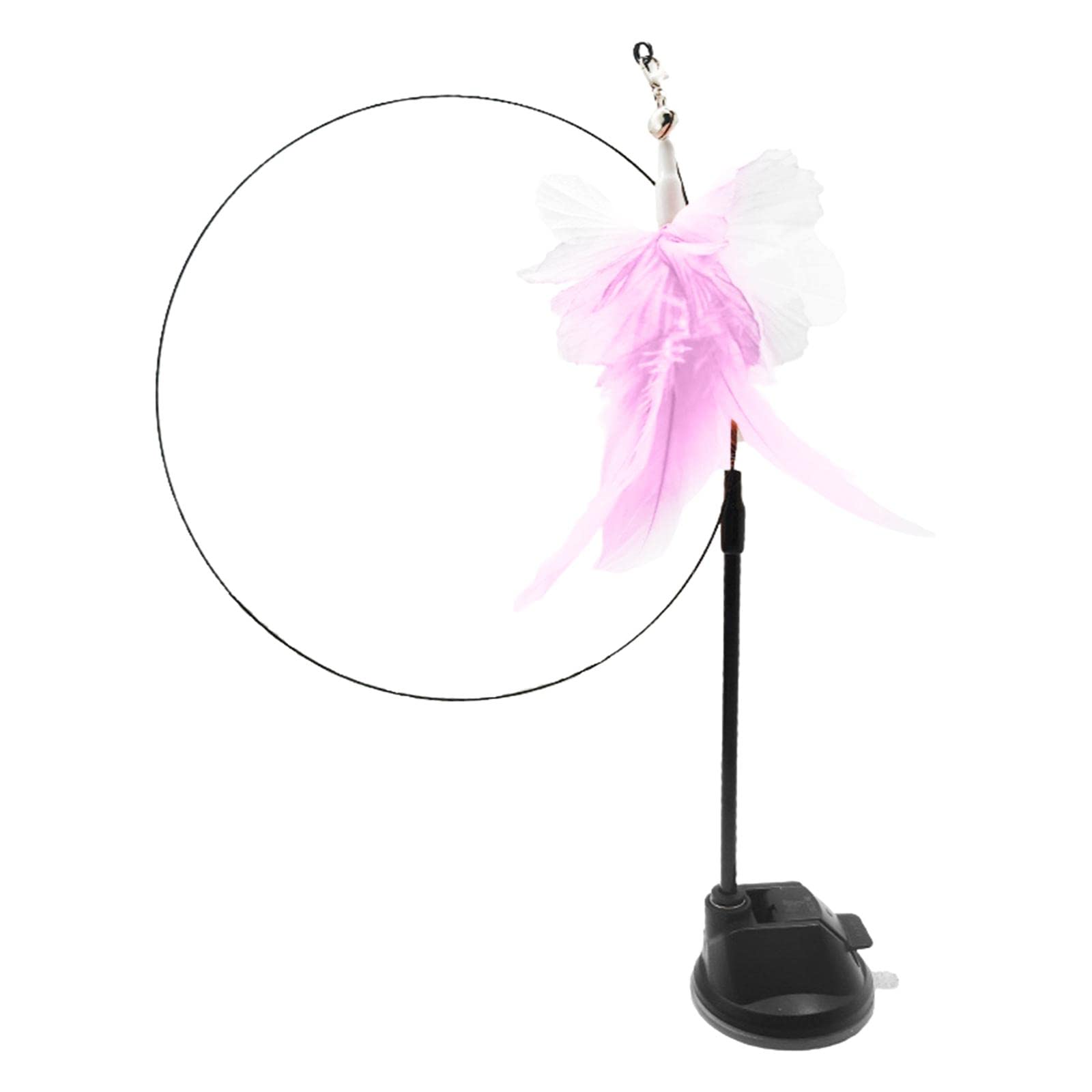 Ecomistiq Funny Cat Stick Toy Teaser Wand Bells Detachable For Kitten Catch Purple| Toys| Supplies |Pet