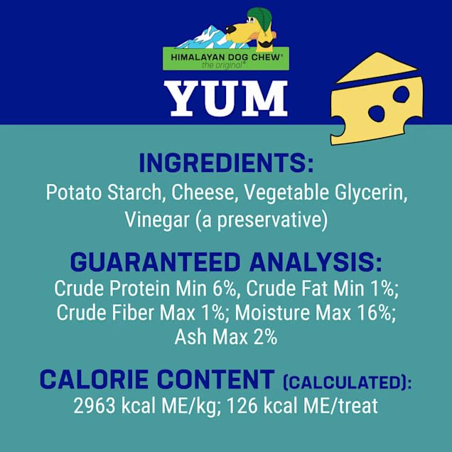 Himalayan Dog Chew Say Cheese! Assorted Yak Cheese Dog Treats, Long-Lasting Himalayan Pet Chews, Easily Digestible Chew Sticks,