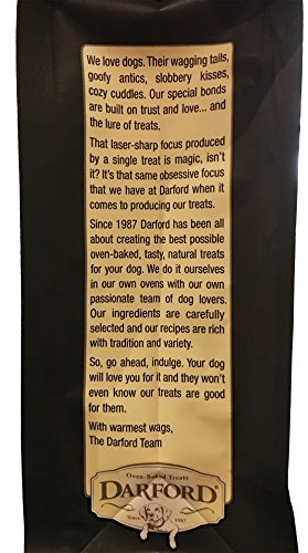 Darford Grain Free Dog Treats - Bacon Recipe - 12 oz Bag - All Natural Baked Dog Biscuits with Real Meat - No Corn, Soy, or Grai