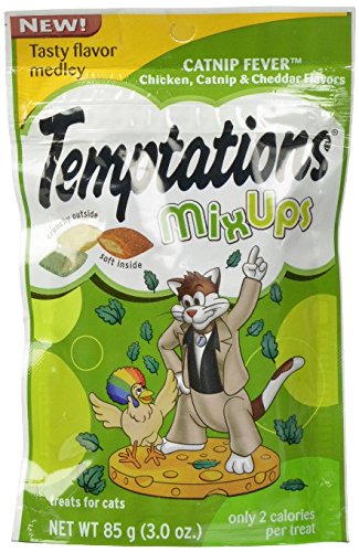 Whiskas Temptations Mix Ups Chicken, Catnip & Cheddar Flavor Cat Treats Pack Of 3 (3Oz Bags)
