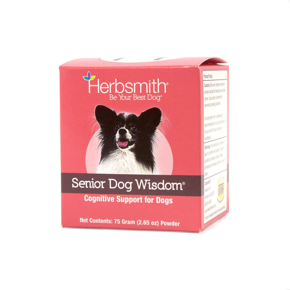 Herbsmith Senior Dog Wisdom - Dog Dementia Supplement - DHA for Senior Dog Brain Health - Senior Supplement for Dogs- 75g