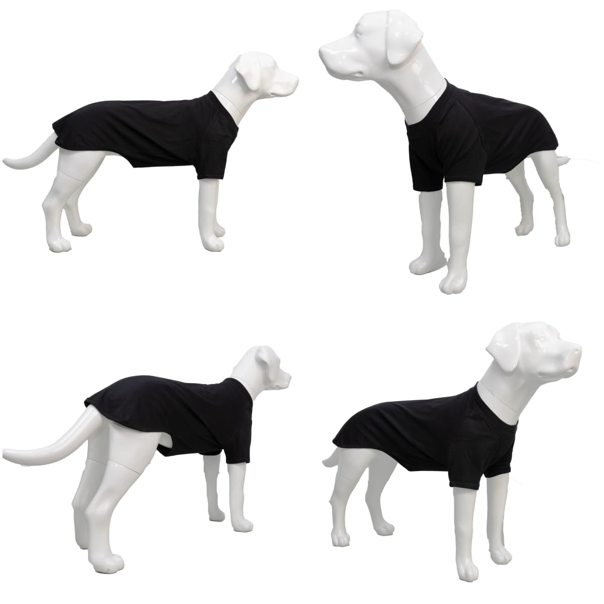 Lovelonglong Pet Clothing Dog Costumes Basic Blank T-Shirt Tee Shirts For Medium Large Dogs Black Xxl+