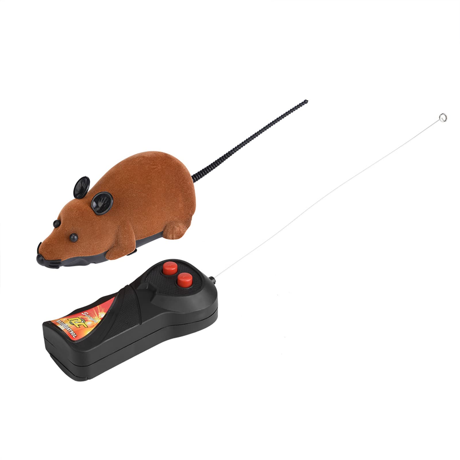 Tyenaza Interactive Cat Toy Mouse, Funny Chasing Electric Kitten Toy Electronic Wireless Remote Control Mock Mouse Mice Toys(Bro