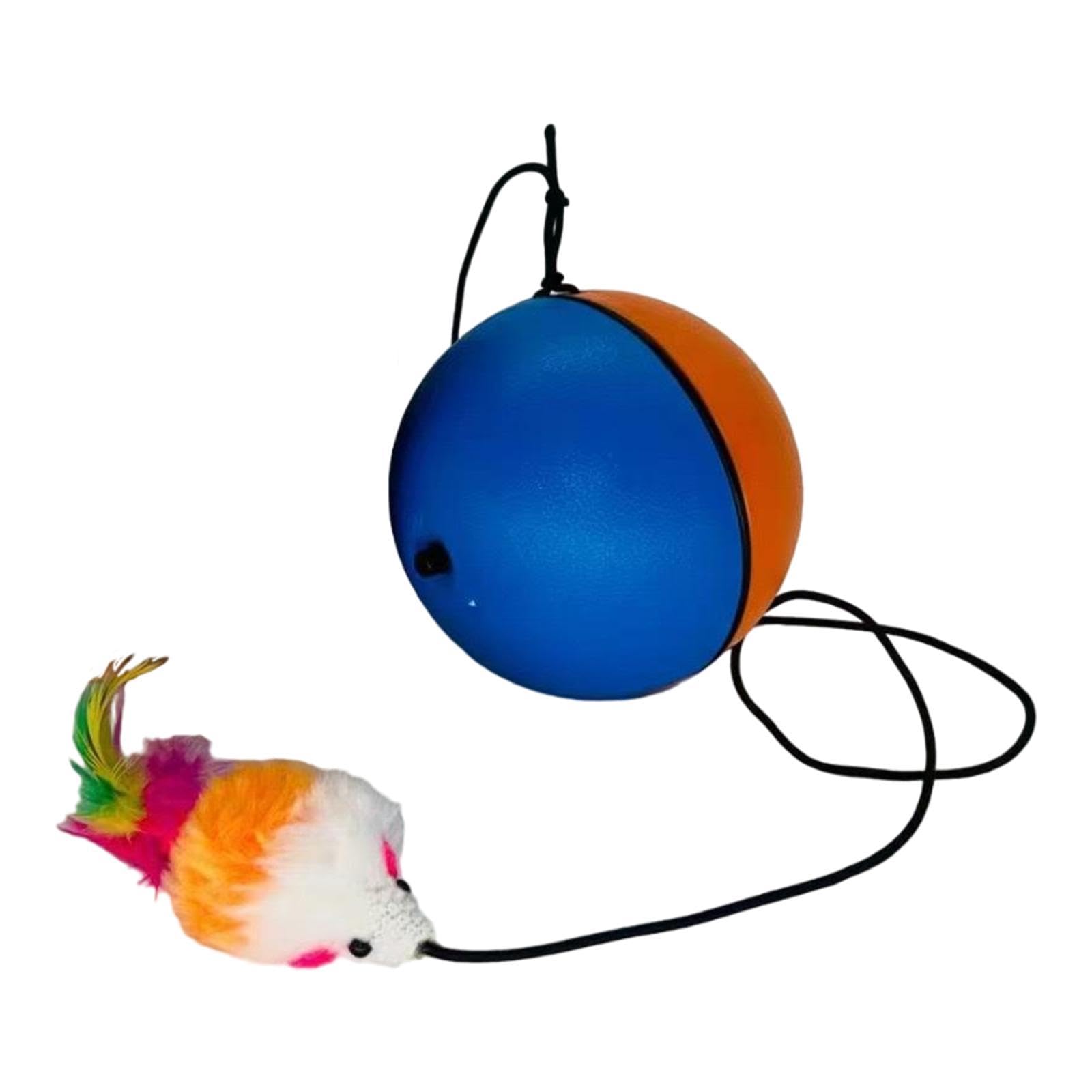 Ecomistiq Automatic Rolling Interactive Ball Toys Avoidance Cat For Training Gift Blue Orange| Toys| Supplies |Pet