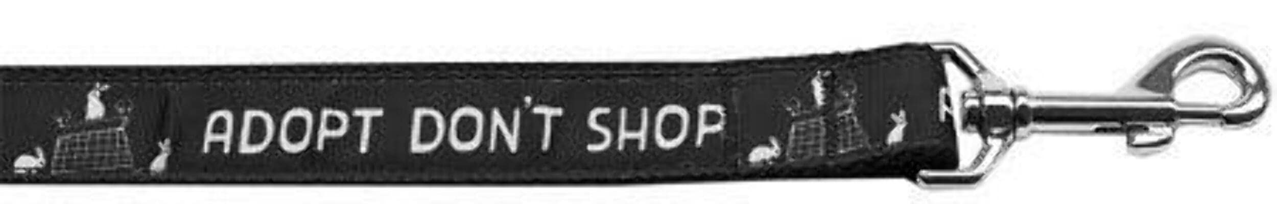 Mirage Pet Products Adopt Don't Shop Nylon Dog Leash 3/8 inch Wide 4ft Long