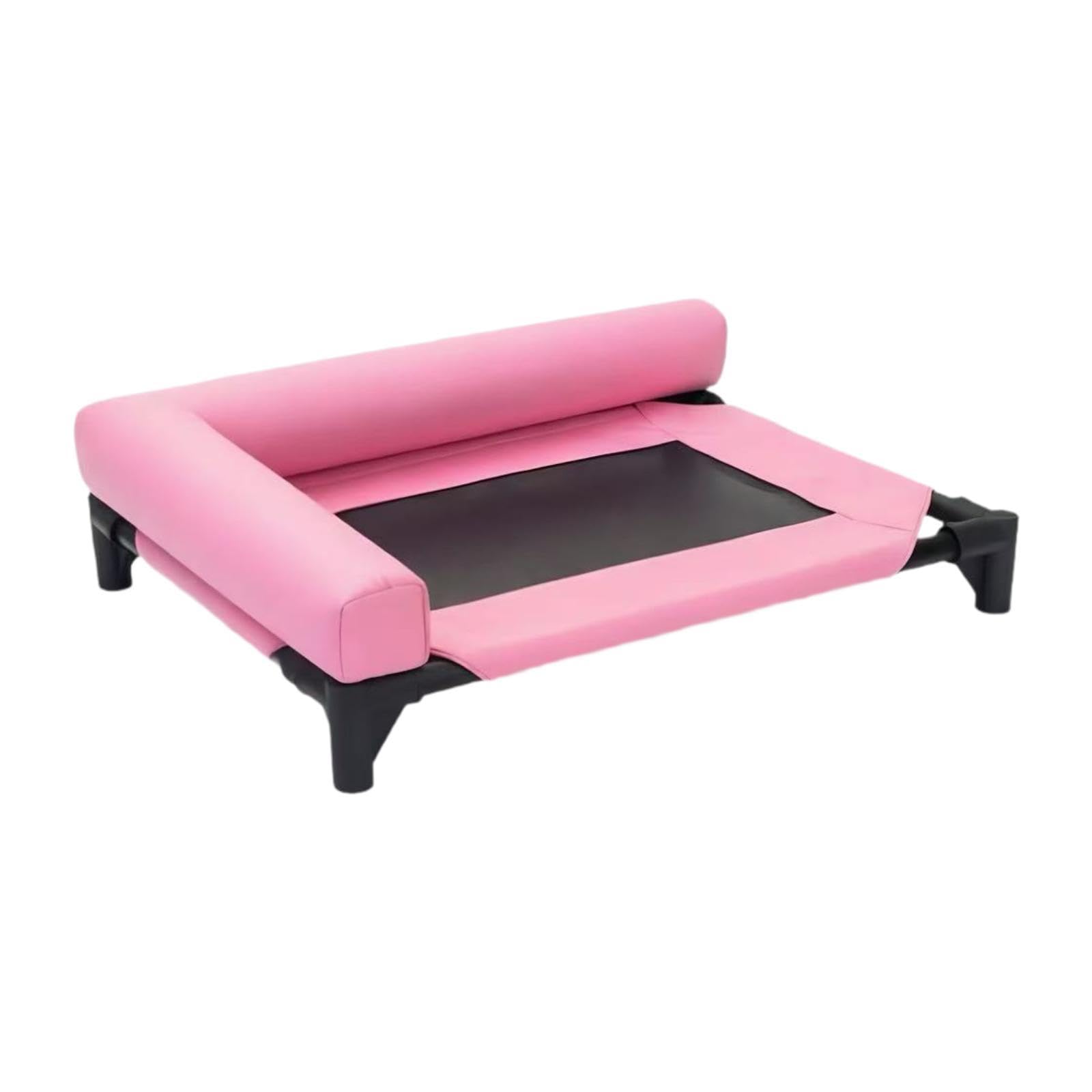 CALANDIS Elevated Dog Bed Sleeping Mat Washable Pet Cot for Bedroom Patio Living Room Pink | Beds | Dog Supplies