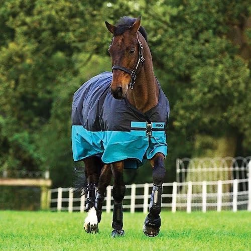 Horseware Ireland Mio T/O Lite Horse Sheet, Color: Black/Turq & Black, Size: 78 (Aasa41-Kctk-78)
