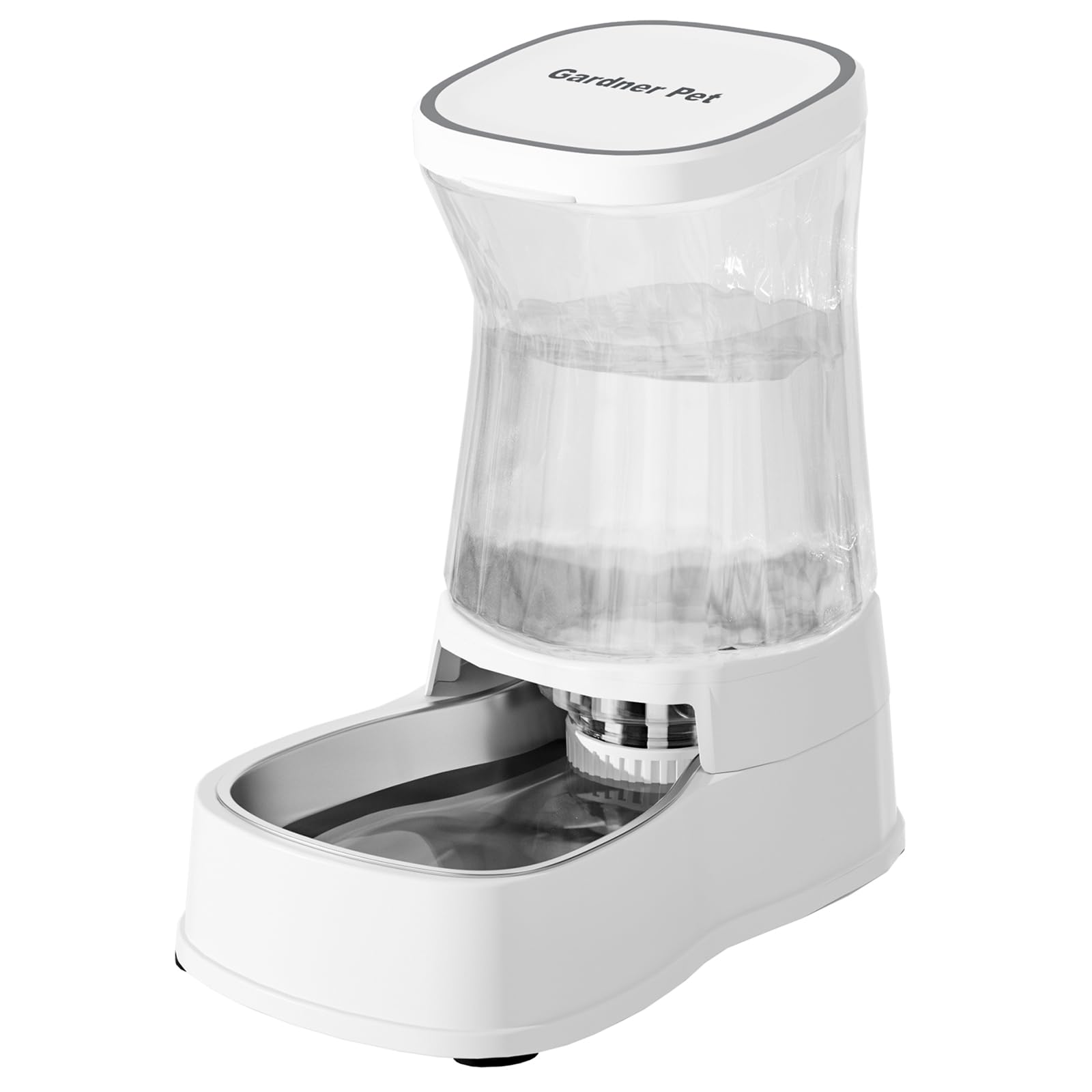 Automatic Gravity Water Dispenser For Dogs, 1Gallon Stainless Steel Water Bowl Dispenser, 100% Bpa-Free Dog Water Fountain Dispe