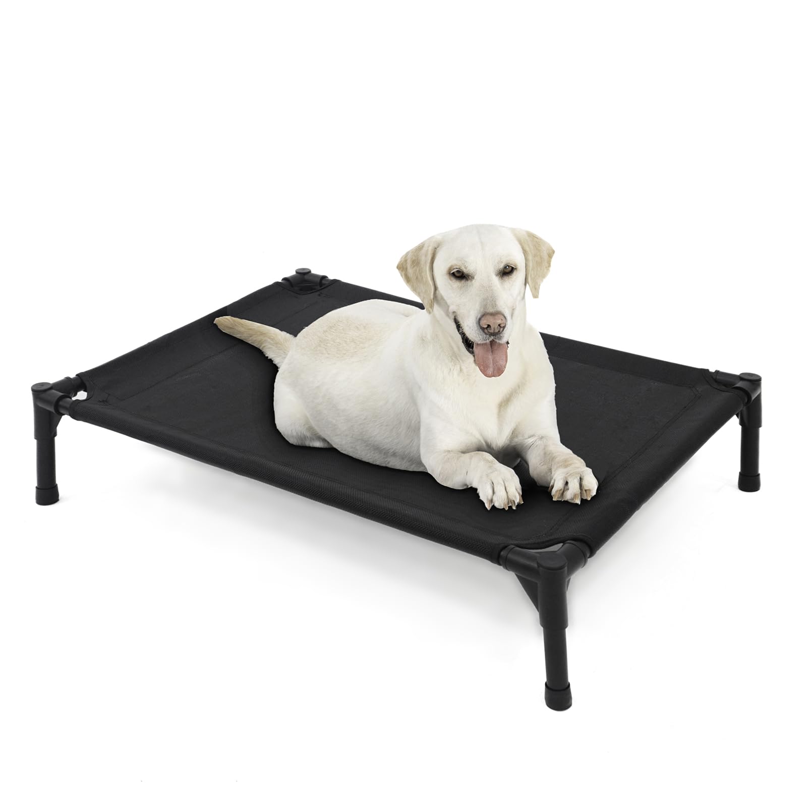 Garnpet Elevated Dog Bed For Large Dogs - Heavy Duty, Recyclable Mesh, Fits Up To 150 Lbs - Indoor & Outdoor, Green