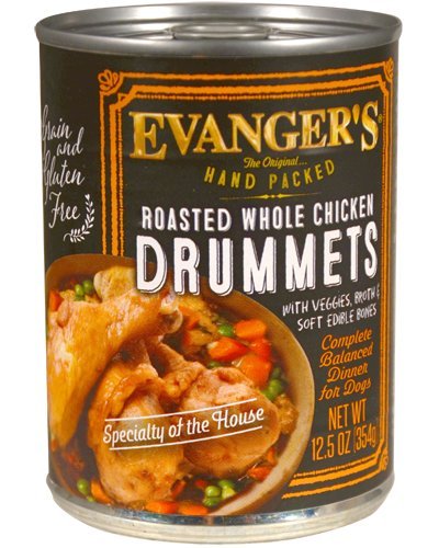 Evanger'S Roasted Chicken Drumette Canned Dog Food 13.2 Oz Cans/Case Of 12 Canned Food12