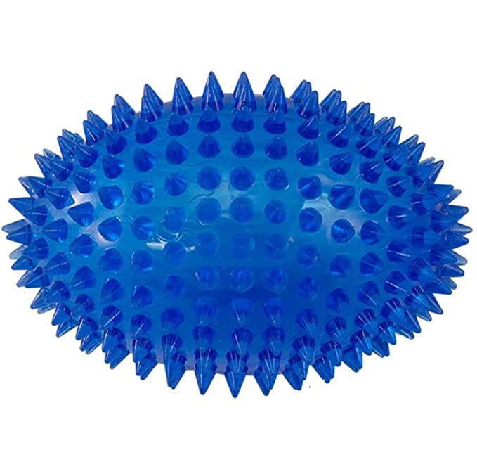 Madhabi Spike Rugby Ball Dog Toy  Durable Rubber Squeaky Chew Toy for Medium and Large Dogs | Teeth Cleaning Interactive Traini