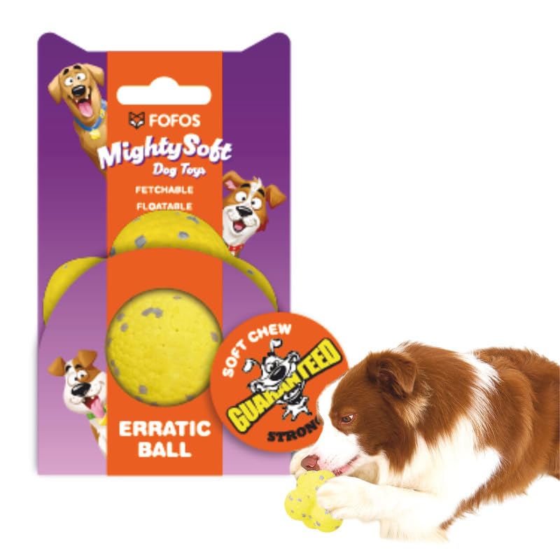 Barkbutler X Fofos Ultra Durable Ball Dog Toy  Chew Toys For Dogs, Dog Toys For Large Dogs (030Kgs)  Yellow