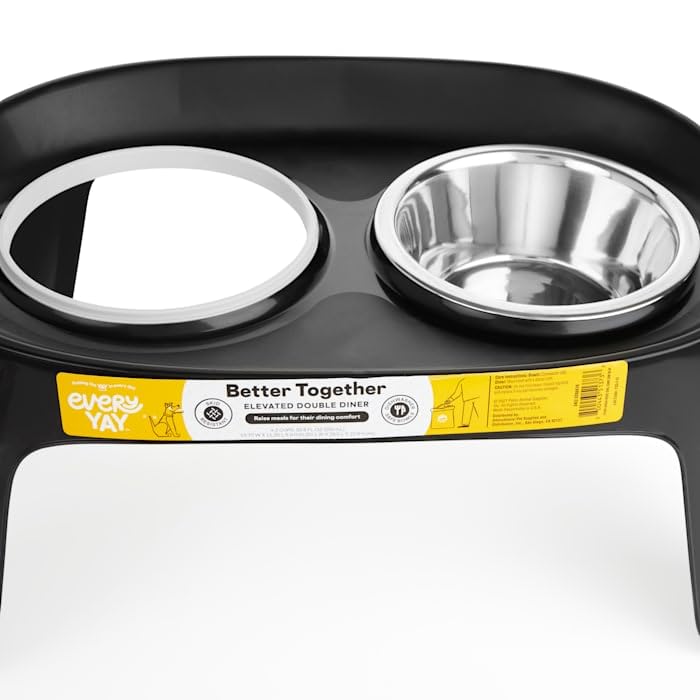 Everyyay Dining In Elevated Double Diner Dog Feeder, 4 Cups
