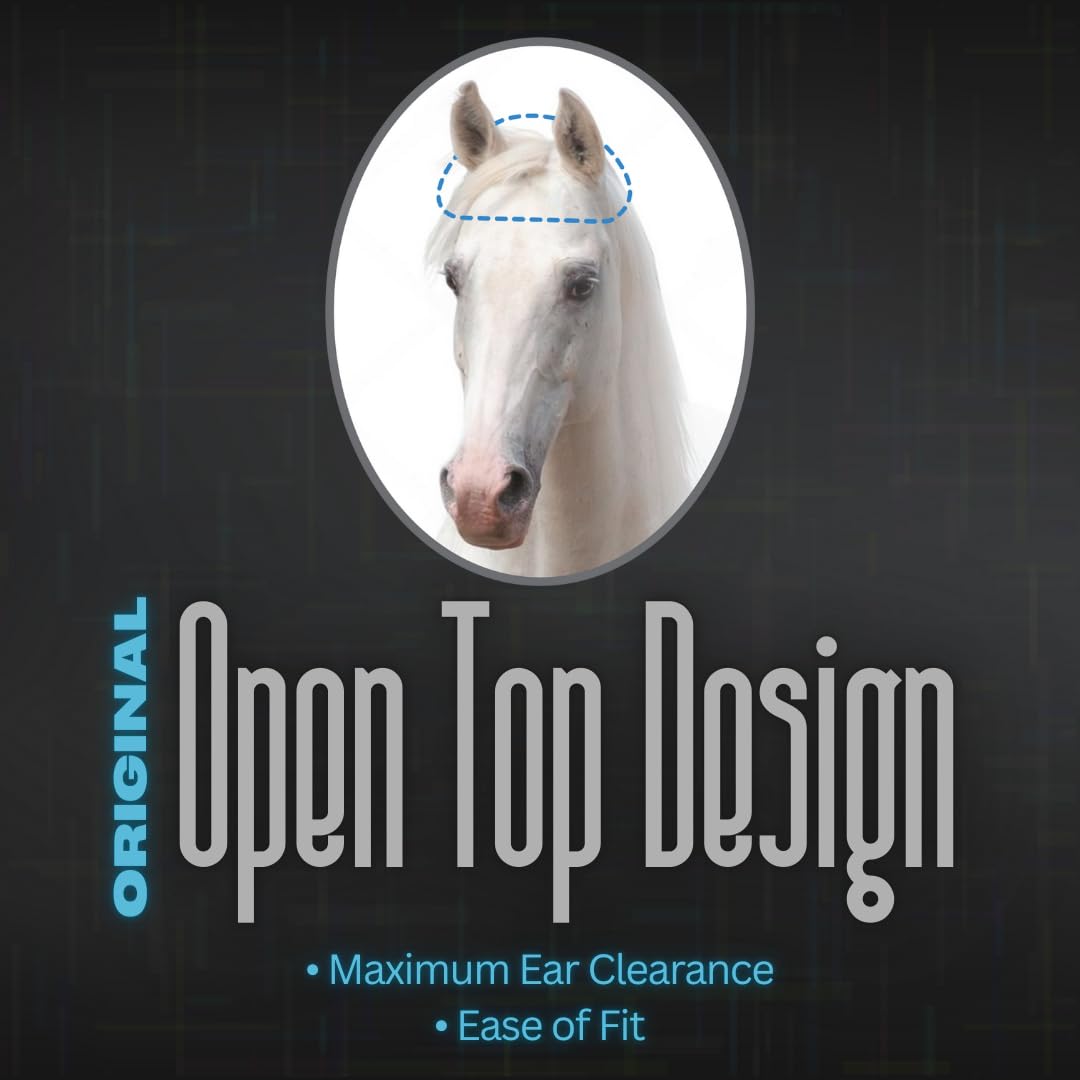 Kensington UViator CatchMask Horse Fly Mask with Web Trim UV Eye Protection Mask for Horse - Large, Atlantis