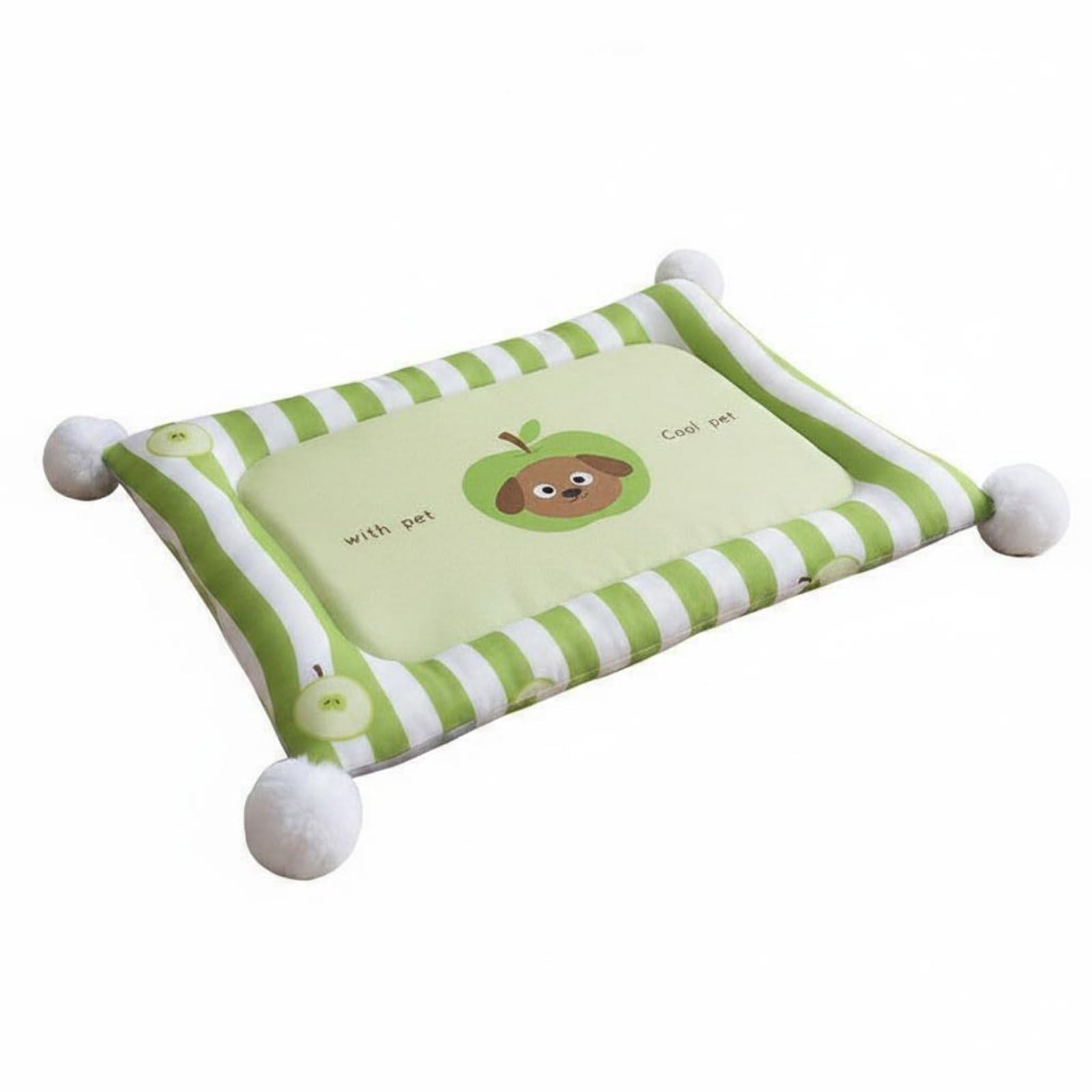 Merishopp YearRound Tassel Pet Bed Comfortable Dog Sleeping Cushion DoubleSided Padded Pet Mat Cartoon Print for Small Dogs, Y