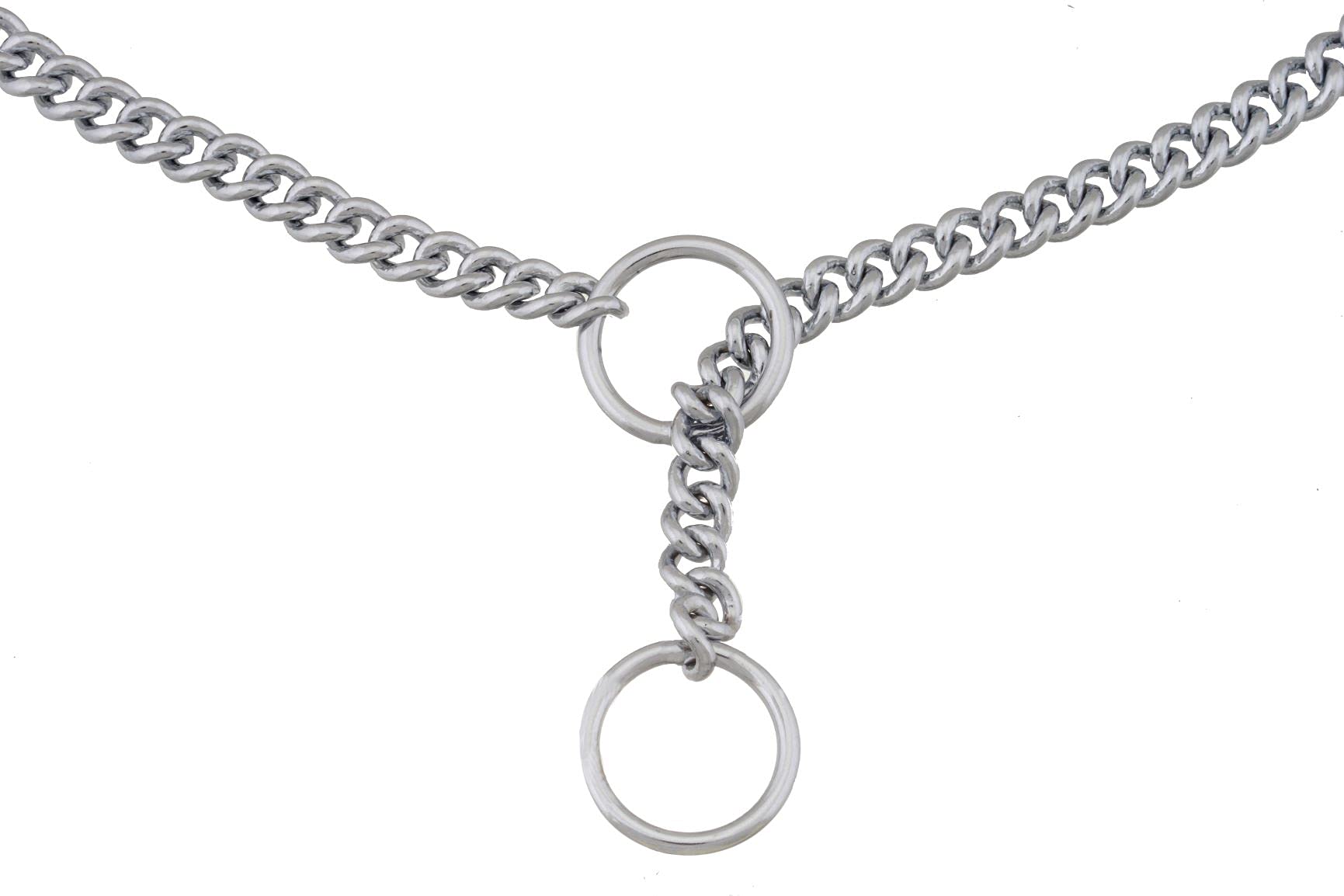 Alvalley Curved Metal Chain Dog Show Collar - Secure, Comfortable, And Durable Design For A Standout Performance- Adjustable For