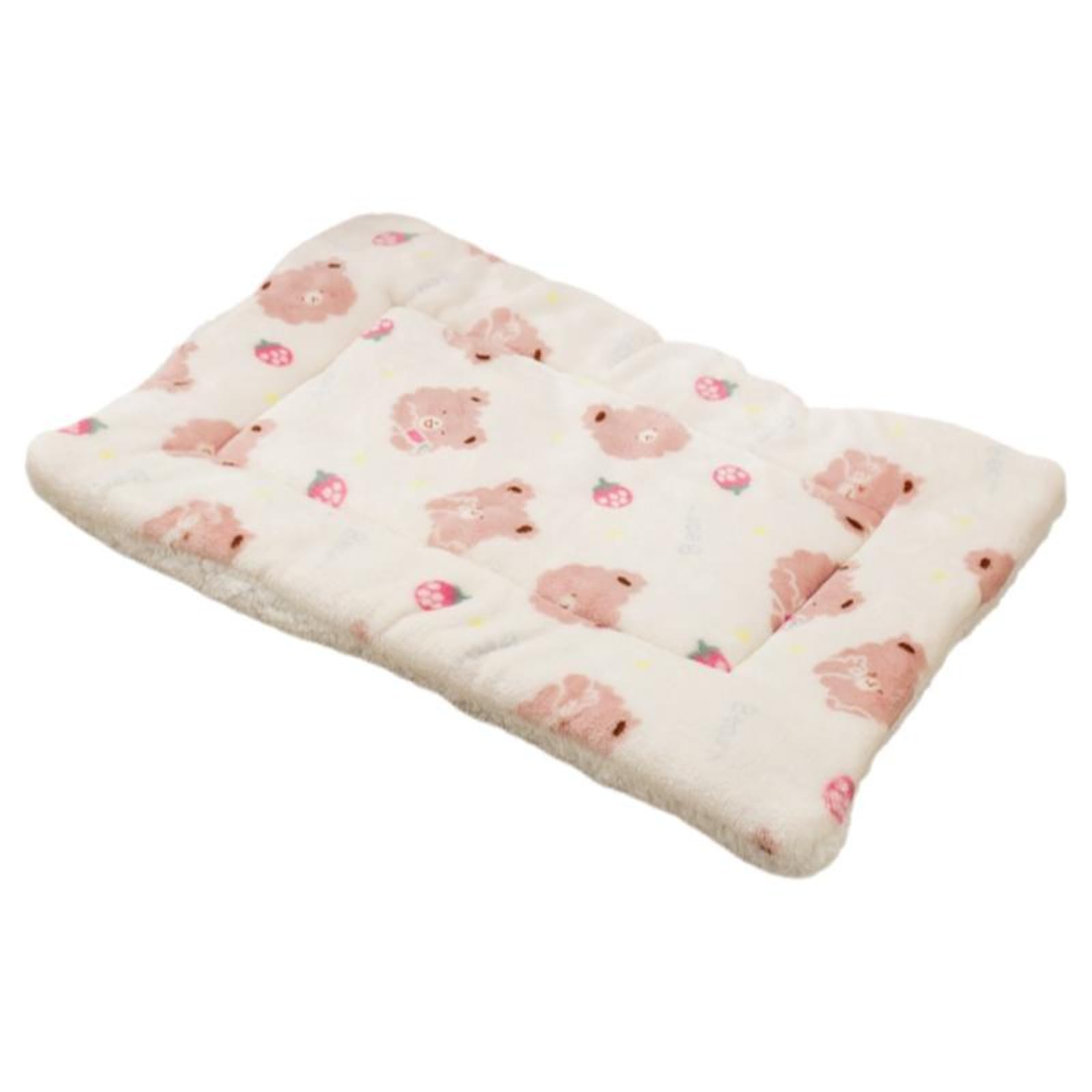 ZOOMELLA Pet Sleeping Mat, Flannel Dog Bed, Warm Cat Blanket, Winter Comfort Strawberry Bear 35 * 30cm|Sofas, Loveseats & Chaise