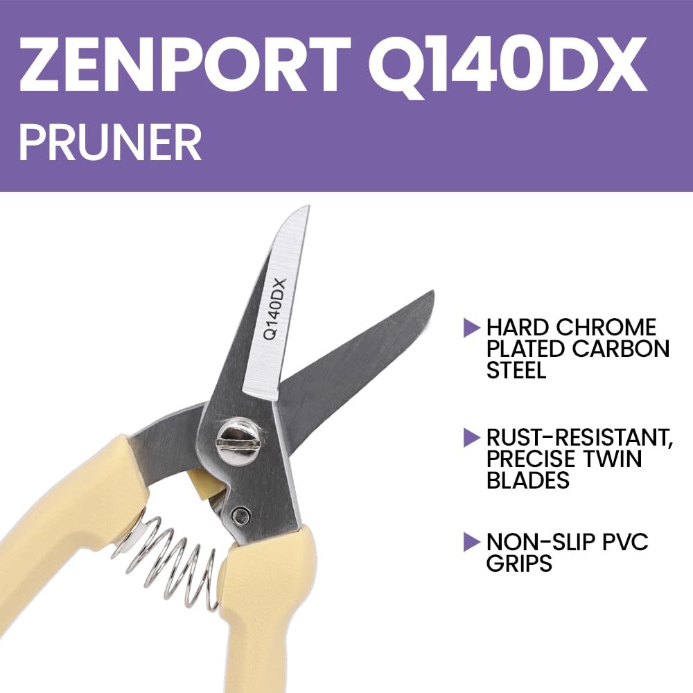 Zenport Q140DX 7-Inch Hoof Trimming Shears, Hard Chrome Plated, Cream, Carbon Steel