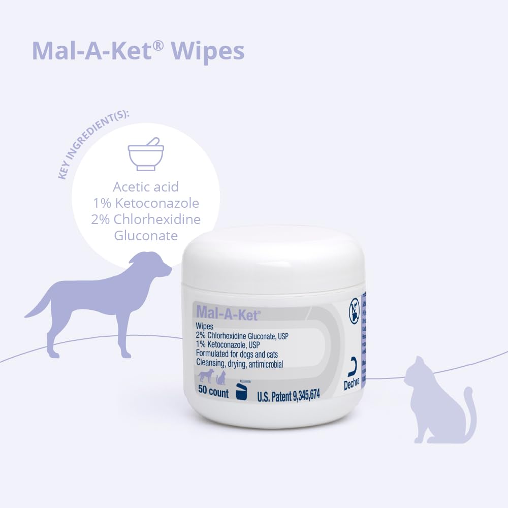 Mal-A-Ket Wipes, 2.25'' Round, 50 Count Jar