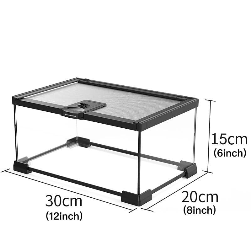Awxzom Mini Reptile Glass Terrarium Tank, Cage For Tarantula Sling Geckos, Frog, Lizards, Chameleons,Turtles Snake Snail Insect