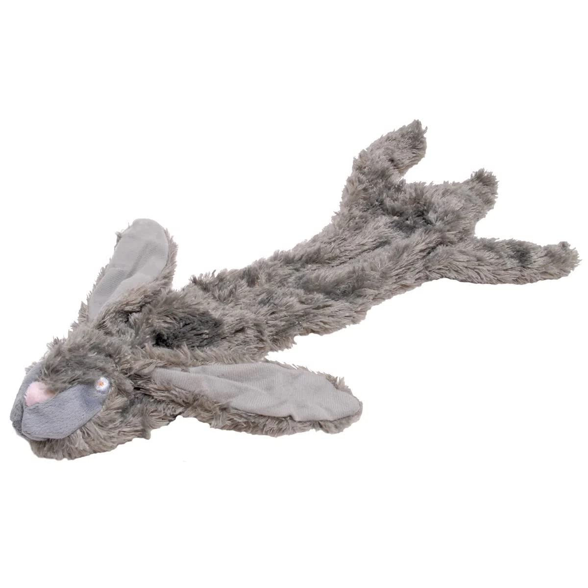 Jeffers Pet Thinnies Unstuffed No Squeaker Dog Toy - 21'' Plush Rabbit, Flat Stuffing Free Chew Toy For Small, Medium & Large Do