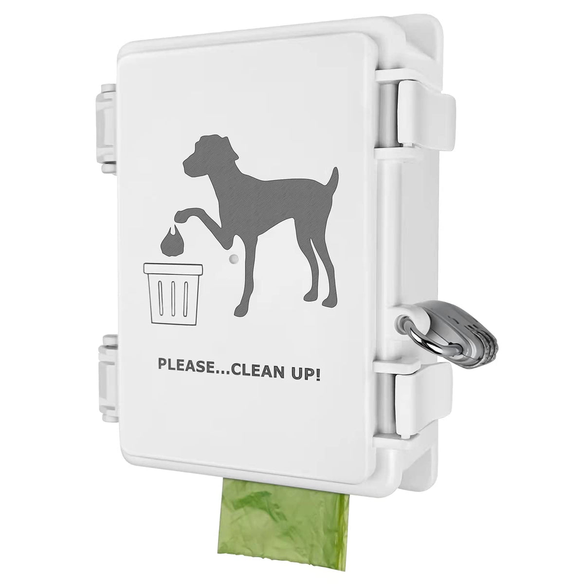 Dog Poop Bag Dispenser Wall Mount Waterproof Outdoor Waste Bag Holder  Printed With Cute Clean Up Dog Poop Signs  Stake, Pole, F