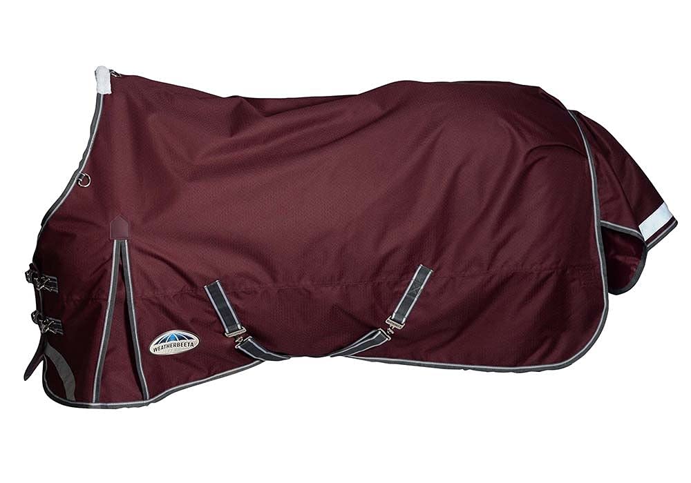 Weatherbeeta Comfitec Plus Dynamic Ii Standard Neck Medium Horse Blanket, Maroon/Grey/White, 54''