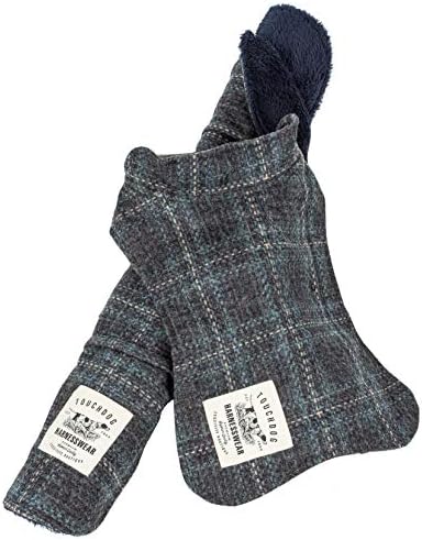 Touchdog  2In1 Windowpane Plaided Dog Jacket With Matching Reversible Dog Mat, Grey And Light Blue Plaid  Xlarge