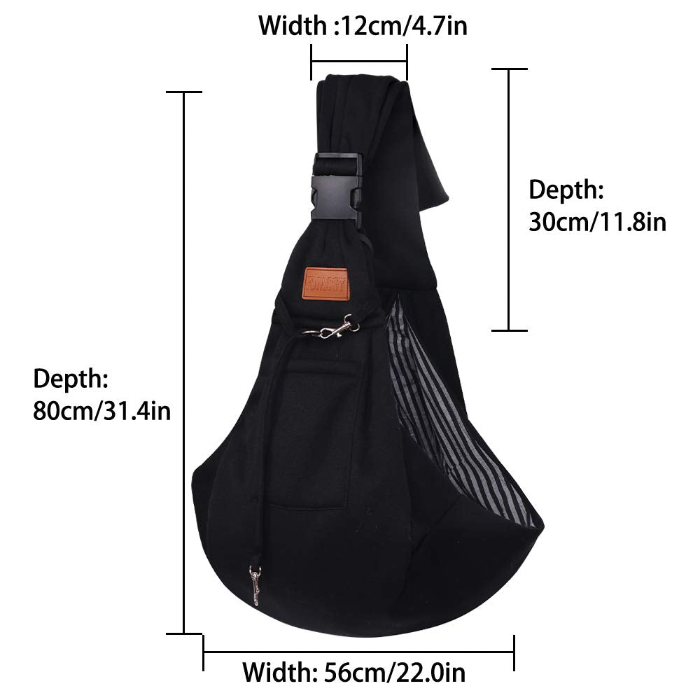 Fdjasgy Small Dog Sling Cat Carrier Adjustable Strap Hands Free Reversible Pet Puppy Travel Bag Backpack For Outdoor Travel