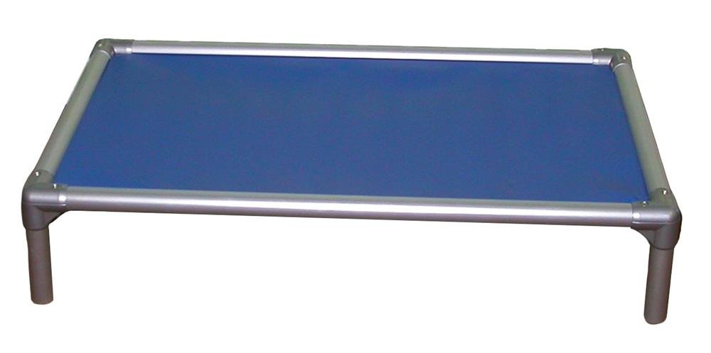 Kuranda Chewproof Bed - Silver Aluminum - 35'' x 23'' - Heavy Duty Vinyl - Royal