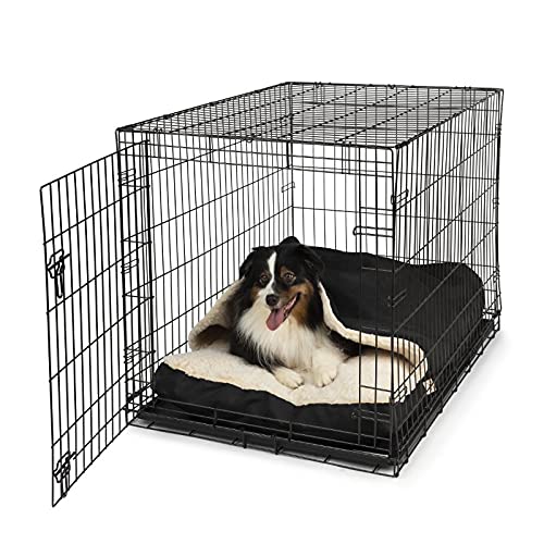 Snoozer Luxury Cozy Cave Crate Pet Bed With Microsuede, Extra Large - Black