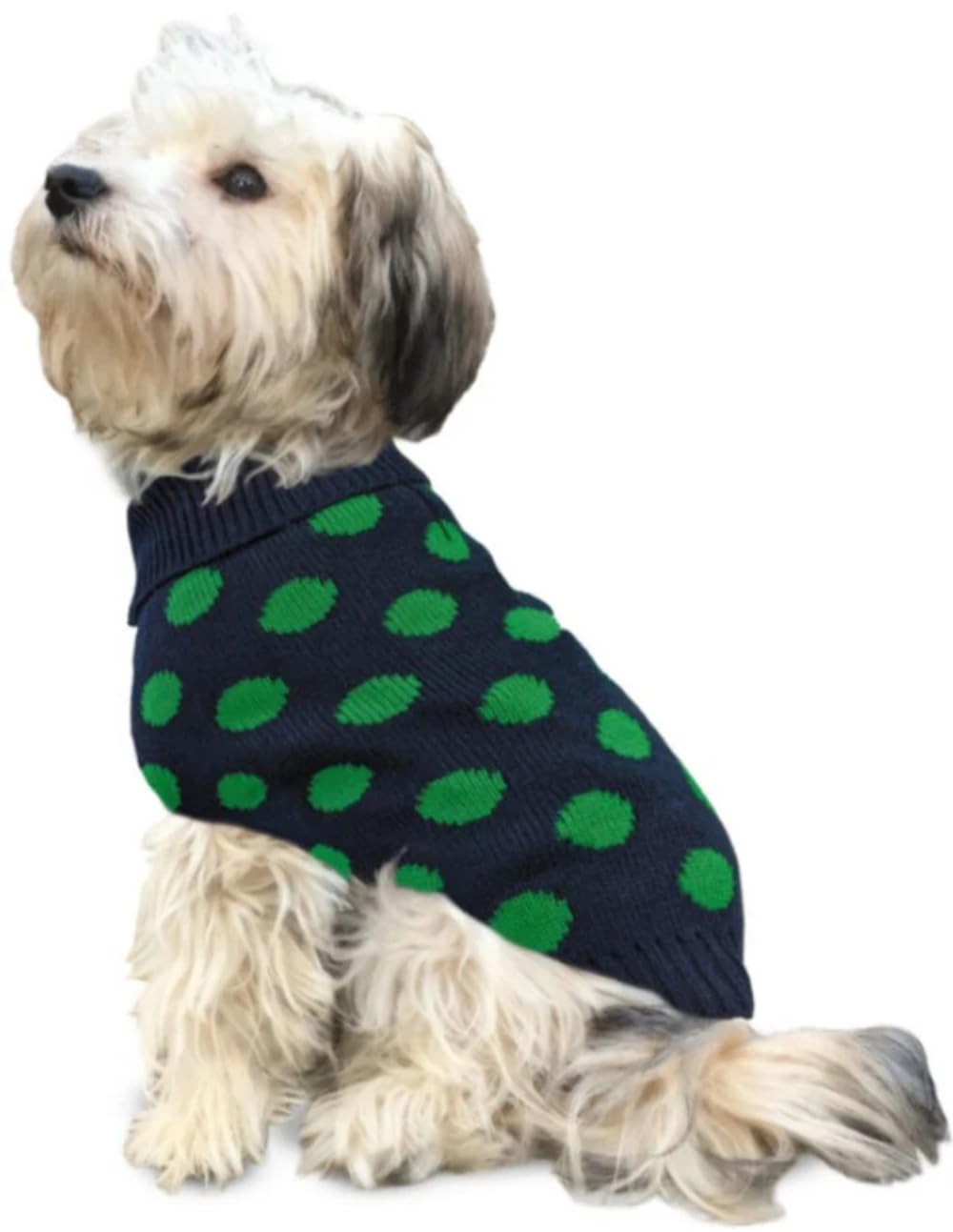 Spot Ethical Pet Products 23902772: Fashion Pet Sweater Contrast Dot Green Lg