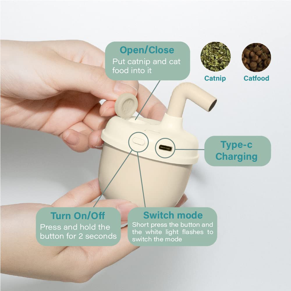 Calembou Cat Laser Toy,Pet Automatic Laser Cat Toys For Indoor Cats Kitten Tumbler Interaction Toys, Usb Charging, 360 Degree Ir