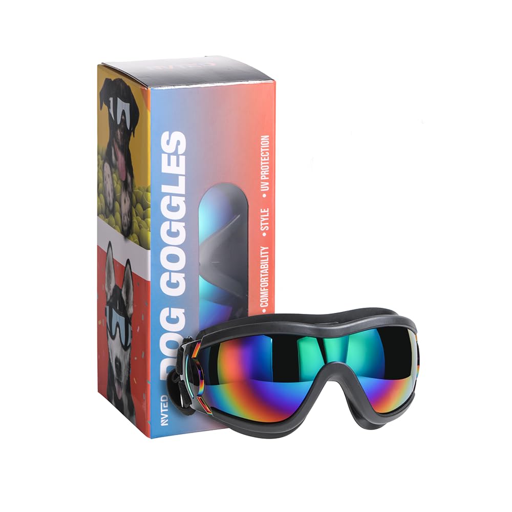 Nvted Dog Sunglasses Dog Goggles, Uv Wind Dust Fog Protection Pet Glasses Eye Wear With Adjustable Strap For Medium Or Large Siz