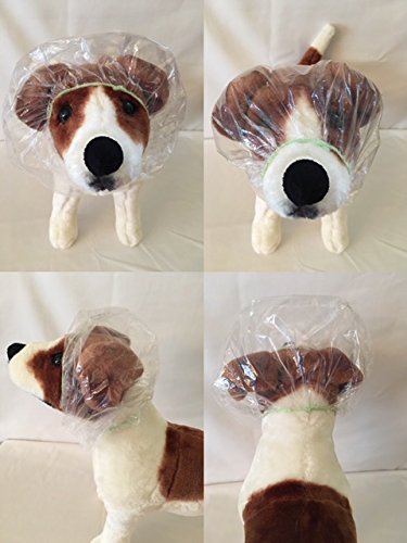 CozyEars Disposable Pet Shower Caps, Shower, Raining, Swimming, Dogs, 12 Caps in a Pack (Large)