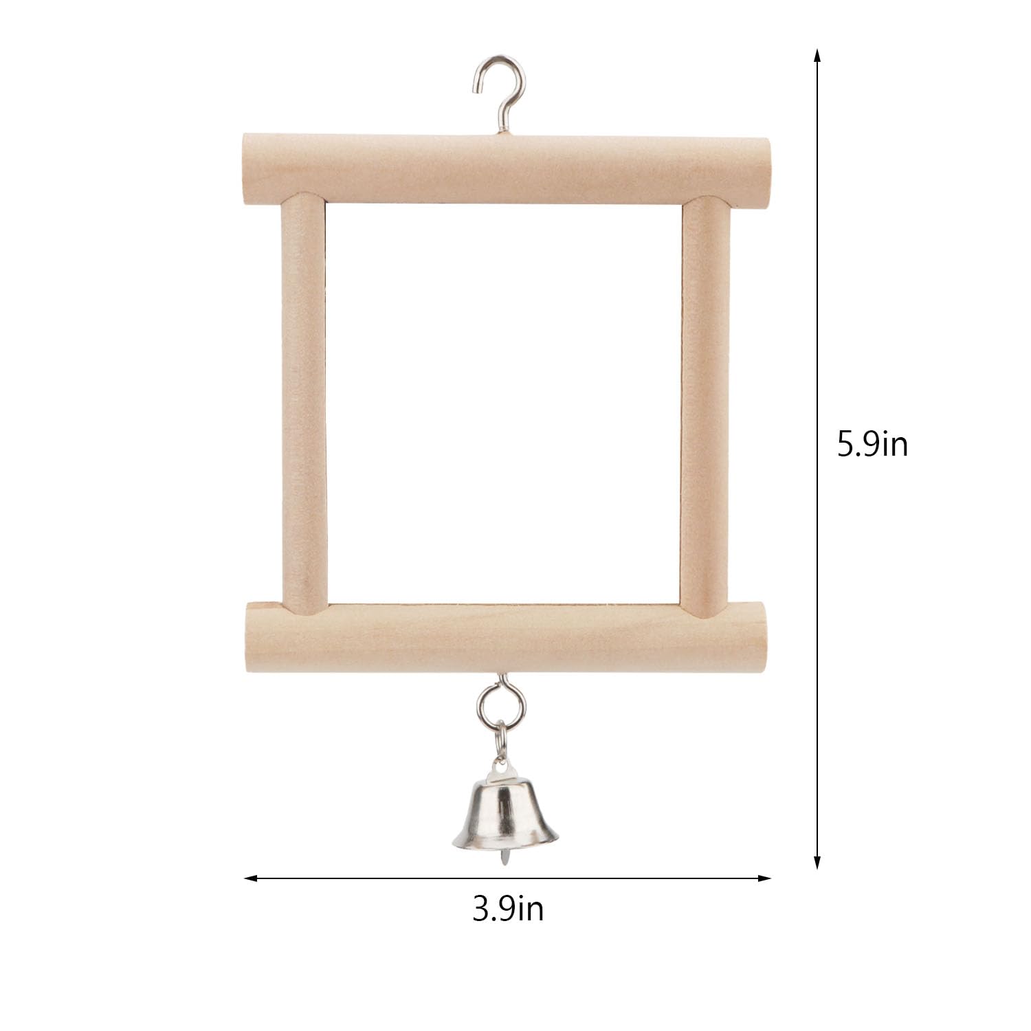 Hypeety Pet Bird Mirror With Bell Interactive Parrot Toy For Parrot Macaw African Greys Budgies Cockatoo Parakeet Cockatiels Conure Lovebird Cage Bells Mirror (C)