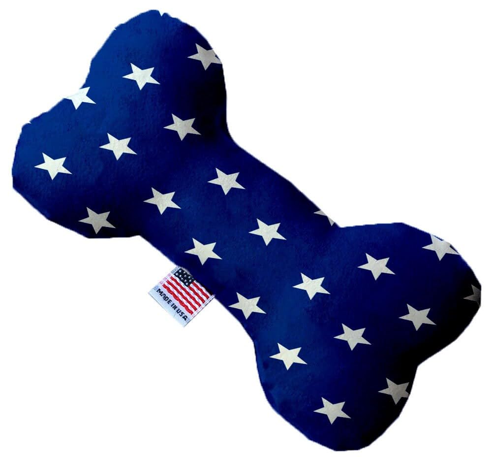 Pet and Dog Plush Heart or Bone Toy, &quot;Independence Day Group&quot; (Available in different sizes, and 9 different pattern options!) Stars and Stripes 6&quot; Plush Heart