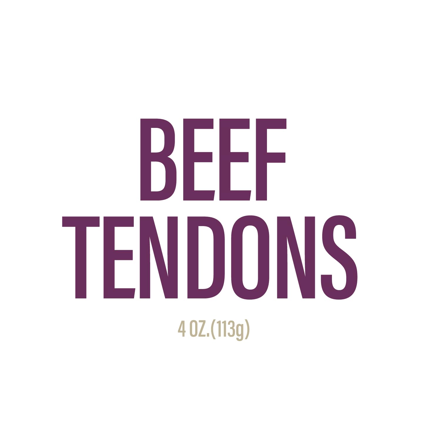 Chewers Joy Beef Tendons 5-6 (4oz) - Natural Dog Treats - Single Ingredient Long-Lasting Chews, High Protein