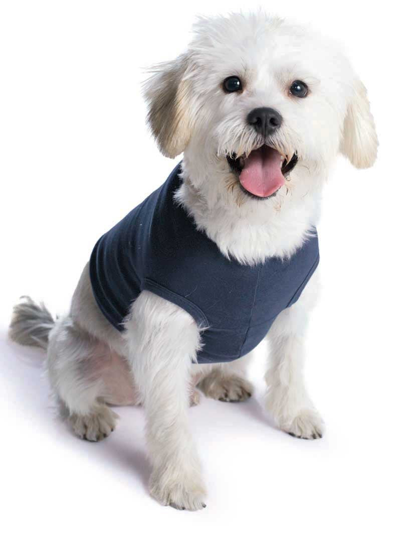 Doggie Skins 100% Combed Ringspun Cotton 1x1 Baby Rib Dog Tank Top, White, Small