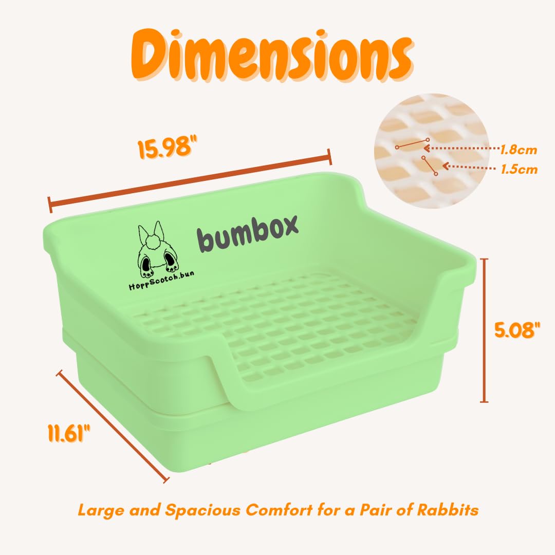 Bumbox Rabbit Large Litter Box, Training Rabbit Cage With Toilet Tray For Adult Hamster, Bunny, Ferret, Small And Large Animal,