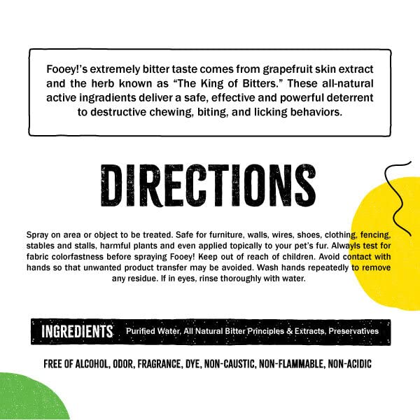 SynergyLabs Fooey! Ultra Bitter Gel, 4.25 oz - Orange, 1 Count for Effective Dog & Cat Flea Control