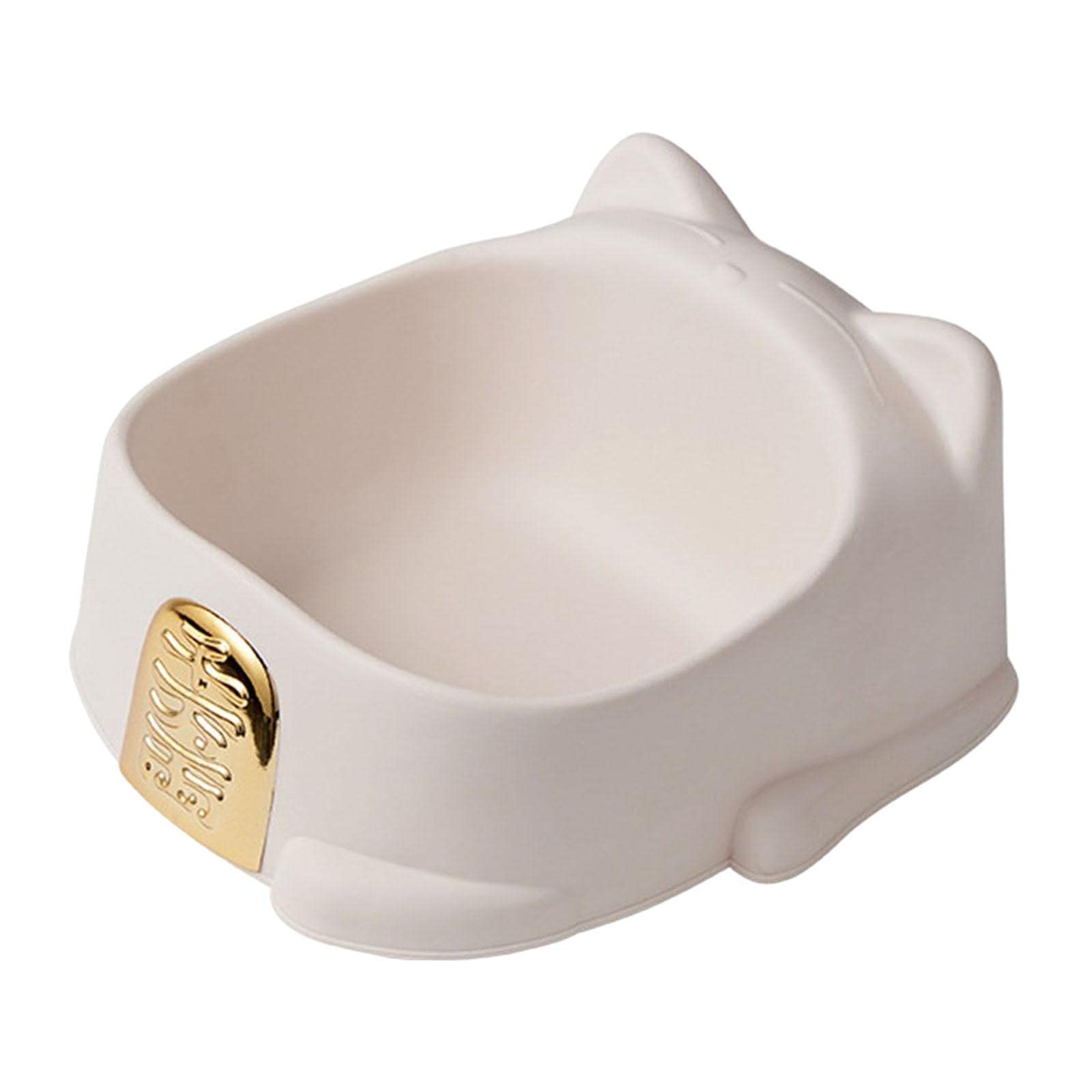 Atorse Cat Bowl With Non Slip Mat Feeding Wide Easily Clean For Cats Small Dogs White|Pet Supplies|Cat Supplies|Dishes Feeders &