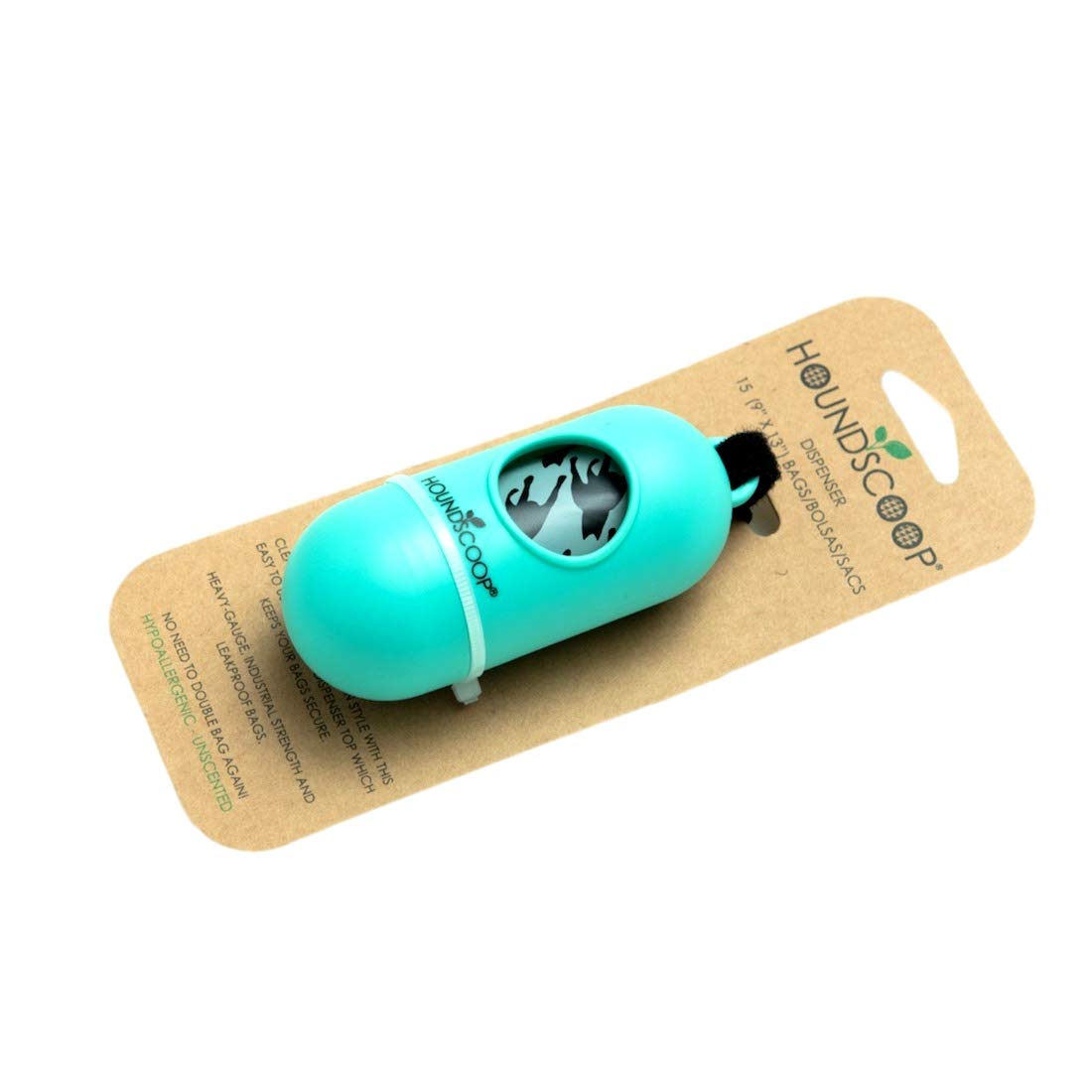Houndscoop Leash Dispenser Adjustable Strap 15 Pet Waste Bags Included