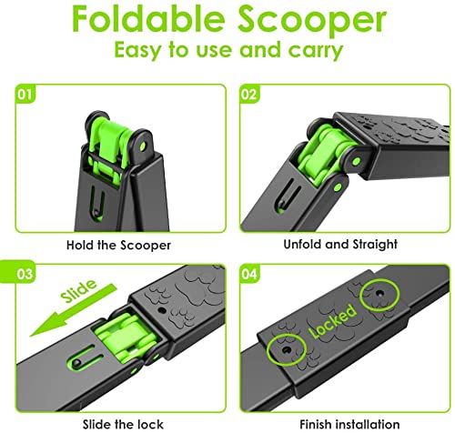 Timingila Pooper Scooper 28' Long Handle Portable Pet Poop Scooper For Large And Small Dogs,High Strength Material And Durable Spring,Great For Lawns, Grass, Dirt, Gravel