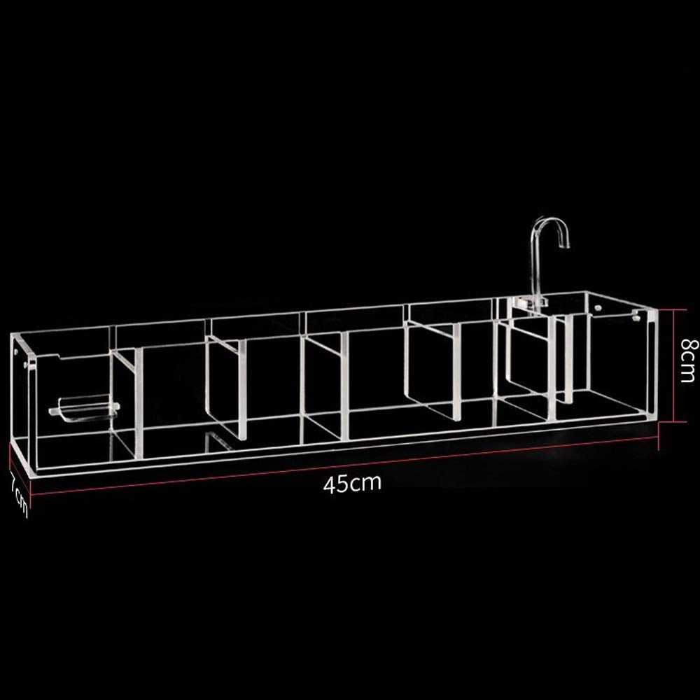 DOONARCES 6 Grids Acrylic Fish Tank Filter Box External Aquarium Water Filter Case Transparent Acrylic Hang On Filter Box Aquari
