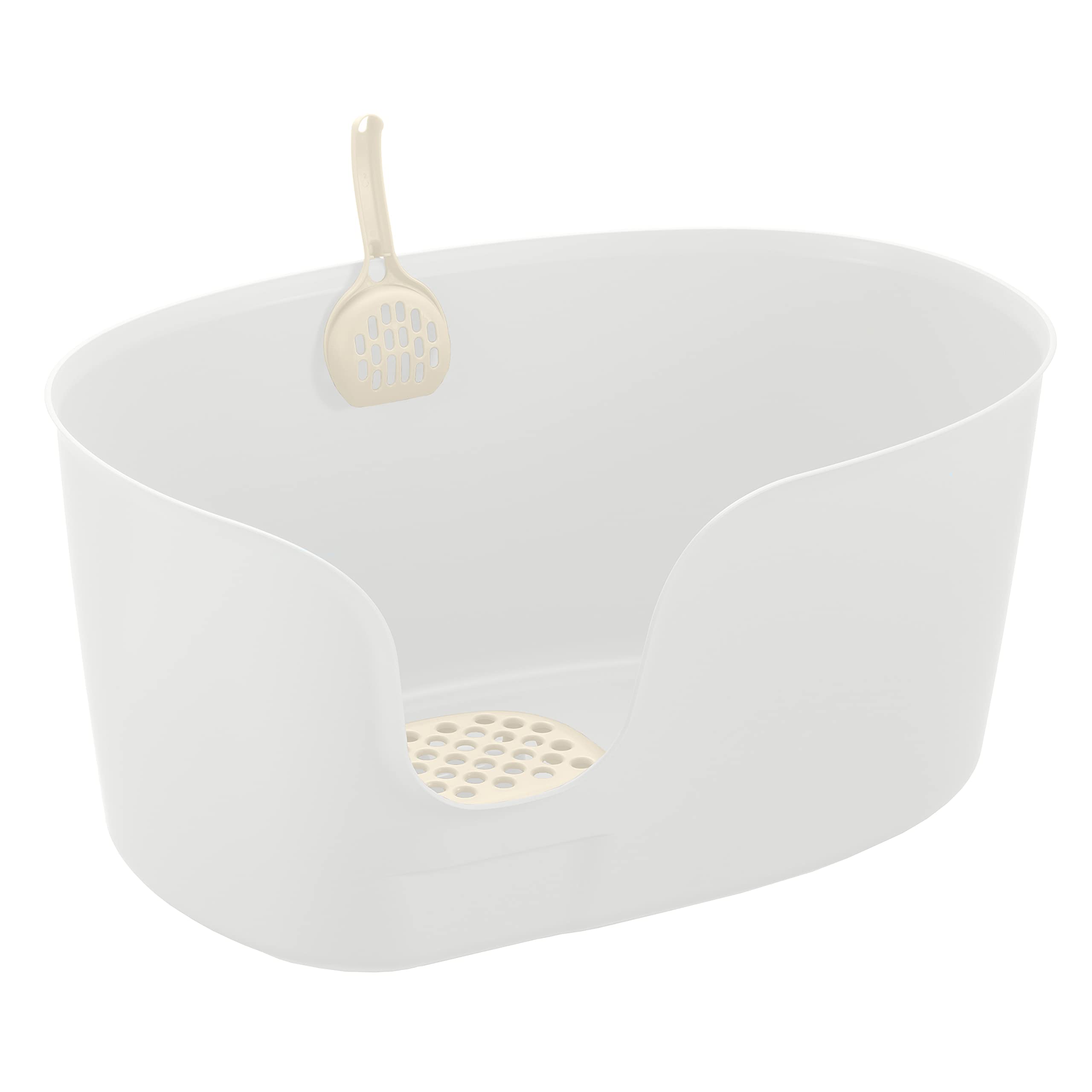 Richell Paw Trax High Wall Cat Litter Box Xl, Large High Sides Cat Litter Pan