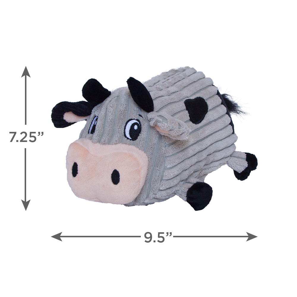 Outward Hound Fattiez Cow Plush Squeaky Dog Toy, Medium