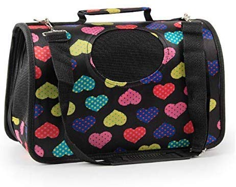PSK PET MART Pet Carrier Travel Tote Bag for Dog/Cat/Puppy Lightweight Luxury Folding Airplane Bag with Soft Cushion, Portable/F