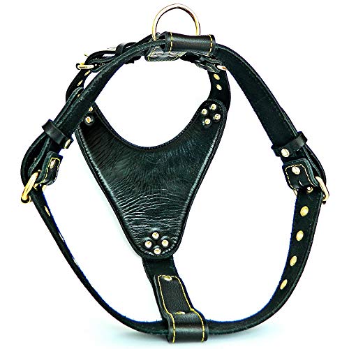 Bestia Genuine Leather Maximus Dog Harness. Big Dogs Only! Cane Corso, Rottweiler, Dogo Argentino, Presa, Mastiff, Bulldog. 100%